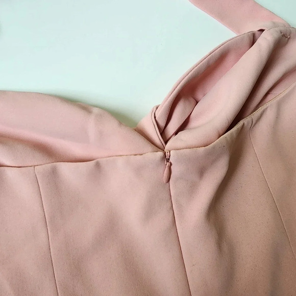 Nine West Halter A-Line Fit & Flare Dress Bow Size 12 - Picture 4 of 6